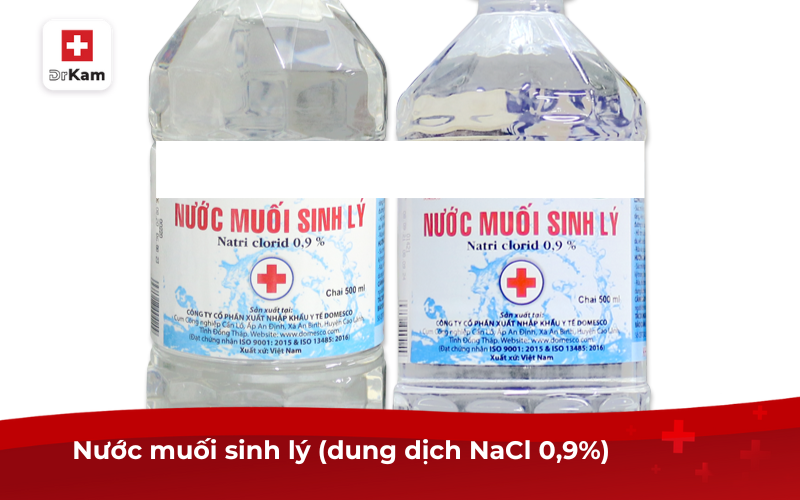 Nước muối sinh lý là dung dịch NaCl 0,9%
