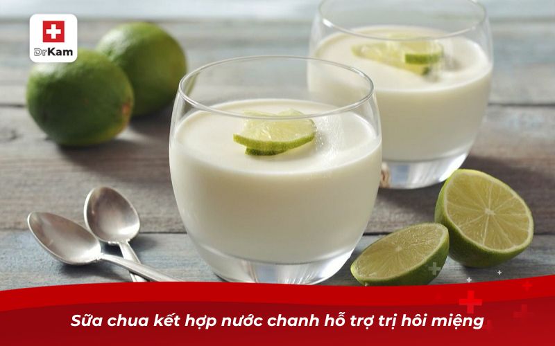 Những cách làm nước súc miệng chữa hôi miệng hiệu quả 12 Sữa chua kết hợp nước chanh hỗ trợ trị hôi miệng