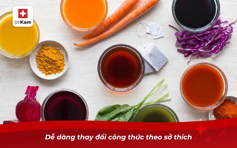Dễ dàng thay đổi công thức theo sở thích