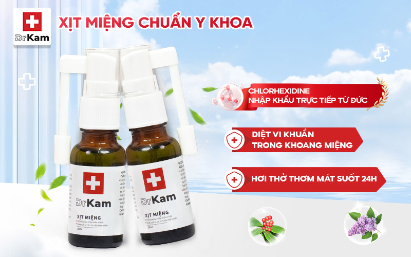 Hãy cân nhắc sử dụng xịt miệng chuẩn y khoa DrKam
