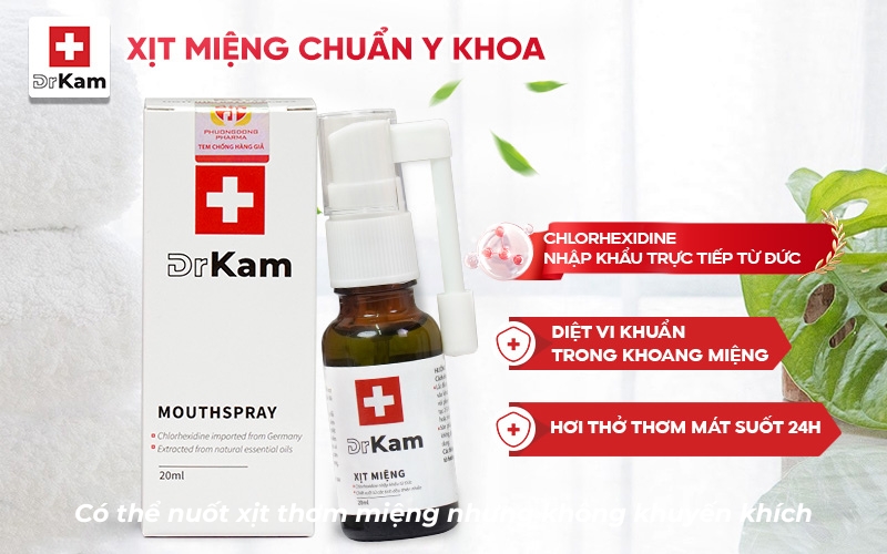 Tìm mua xịt thơm miệng ở đâu? Khám phá các lựa chọn tốt nhất 7 Xịt miệng chuẩn y khoa DrKam duy trì hơi thở thơm mát