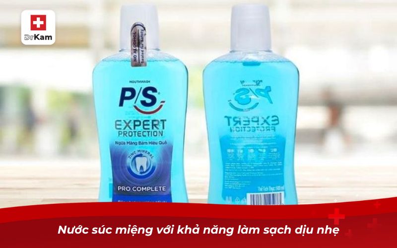 Nước súc miệng với khả năng làm sạch dịu nhẹ