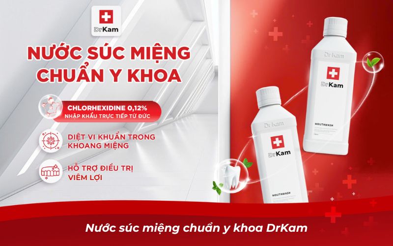 Top 10 loại nước súc miệng hỗ trợ trị viêm lợi triệt để 10 Nước súc miệng chuẩn y khoa DrKam