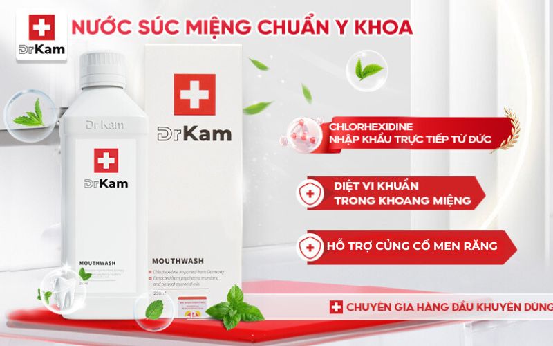 Top 8 nước súc miệng trắng răng hiệu quả hiện nay 8 Nước súc miệng chuẩn y khoa DrKam