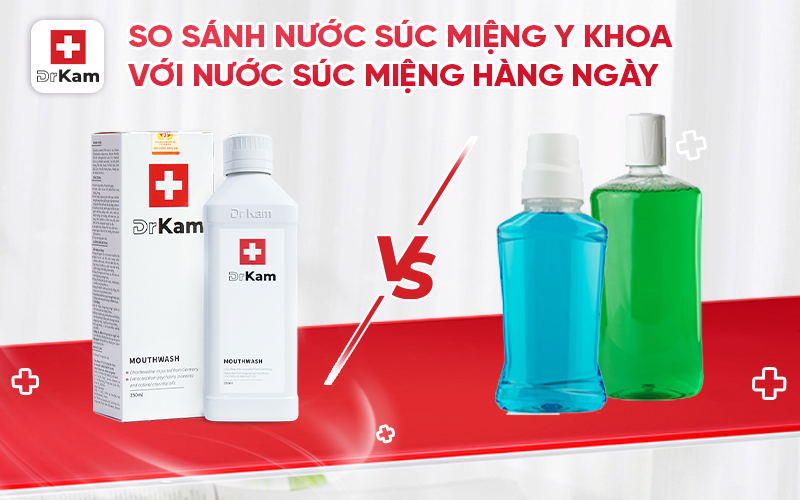 so sanh nuoc suc mieng y khoa voi nuoc suc mieng hang ngay