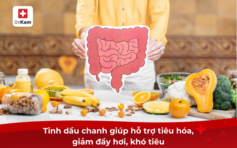 Tinh dầu chanh và lợi ích vượt trội cho sức khỏe 7 Tinh dầu chanh giúp hỗ trợ tiêu hóa, giảm đầy hơi, khó tiêu