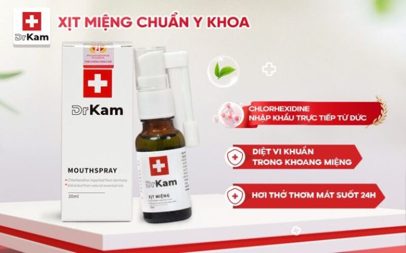 Sử dụng xịt miệng chuẩn y khoa DrKam