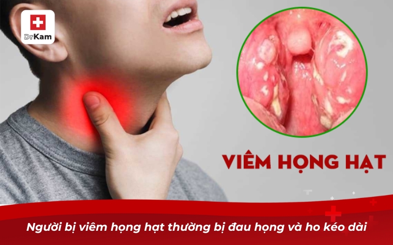 Người bị viêm họng hạt thường bị đau họng và ho kéo dài
