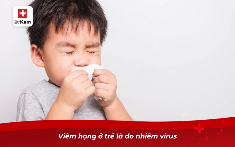 Viêm họng ở trẻ là do nhiễm virus