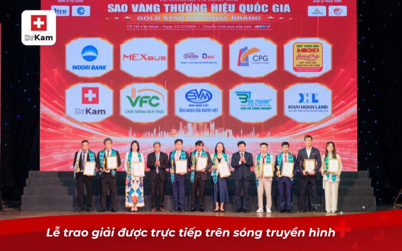 Lễ trao giải được trực tiếp trên sóng truyền hình