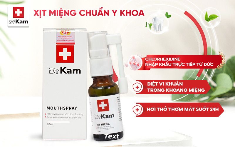 Sản phẩm xịt miệng chuẩn y khoa DrKam