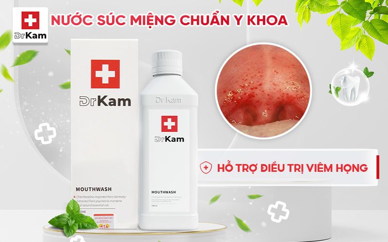 Hình ảnh viêm họng hạt ở trẻ em và cách nhận biết bé bị viêm họng 17 Sử dụng nước súc miệng chuẩn y khoa DrKam