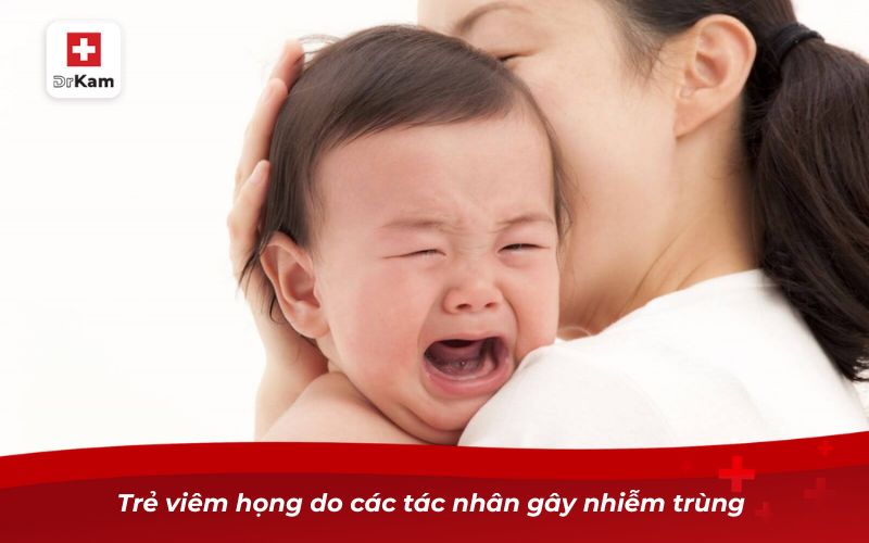 Những điều cần biết khi trẻ sơ sinh bị viêm họng 8 Trẻ viêm họng do các tác nhân gây nhiễm trùng