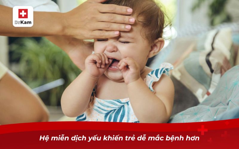 Những điều cần biết về viêm họng cấp ở trẻ em 10 Hệ miễn dịch yếu khiến trẻ dễ mắc bệnh hơn