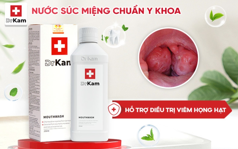 Viêm họng hạt hốc mủ - Cách nhận diện và điều trị hiệu quả 10 Nước súc miệng chuẩn y khoa chứa thành phần Chlorhexidine