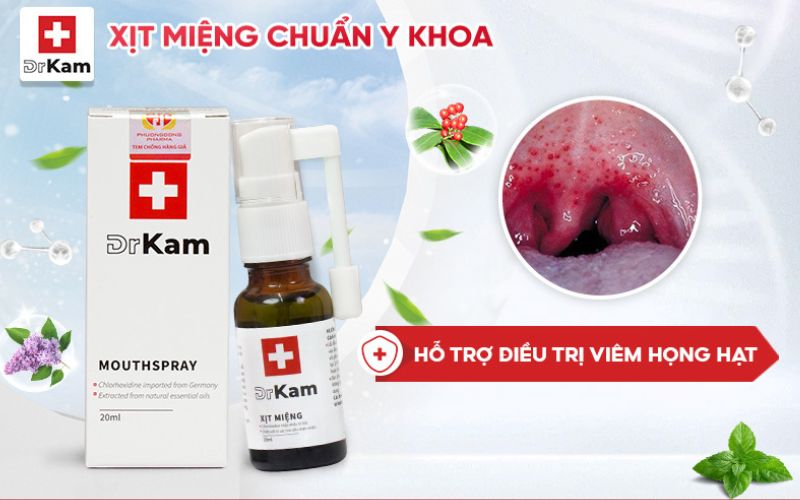 Viêm họng hạt mãn tính có chữa được không? 11 Xịt miệng chuẩn y khoa DrKam trị viêm họng hạt mãn tính