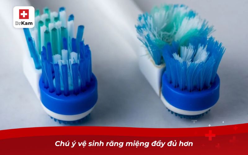Chú ý vệ sinh răng miệng đầy đủ hơn