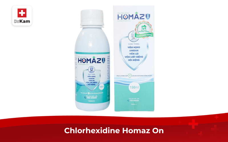 Top 7 nước súc miệng có chứa chlorhexidine tốt nhất hiện nay 9 Chlorhexidine Homaz On