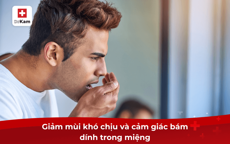 Sử dụng nước súc miệng sau khi quan hệ phòng bệnh gì? 8 Giảm mùi khó chịu và cảm giác bám dính trong miệng