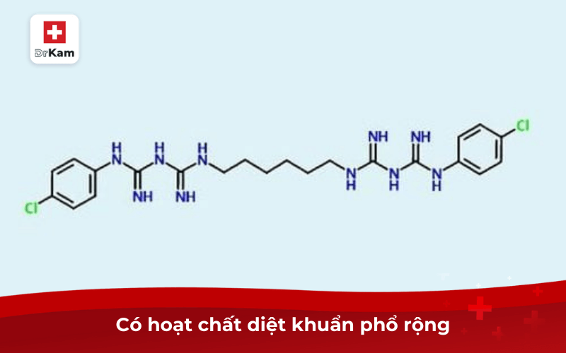 Có hoạt chất diệt khuẩn phổ rộng