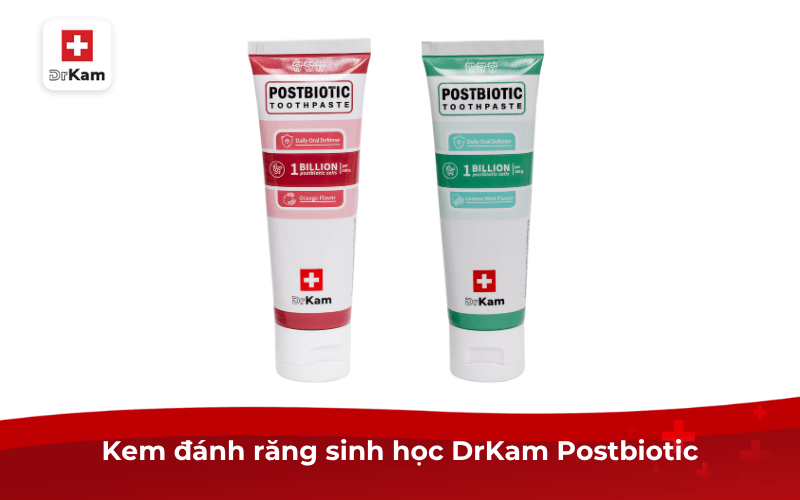 Top 3 kem đánh răng thảo dược sinh học tốt nhất hiện nay 9 Kem đánh răng sinh học DrKam Postbiotic
