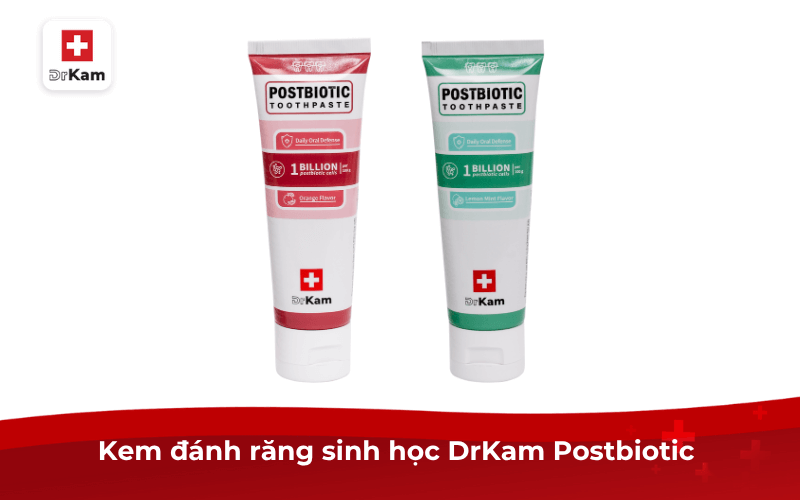 Kem đánh răng vi sinh là gì? Vì sao nên sử dụng? 11 Kem đánh răng Drkam Postbiotic