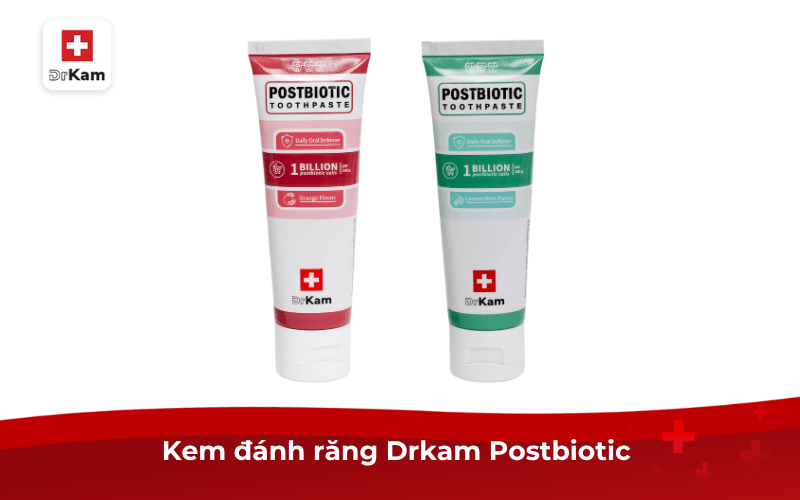 Kem đánh răng Drkam Postbiotic 
