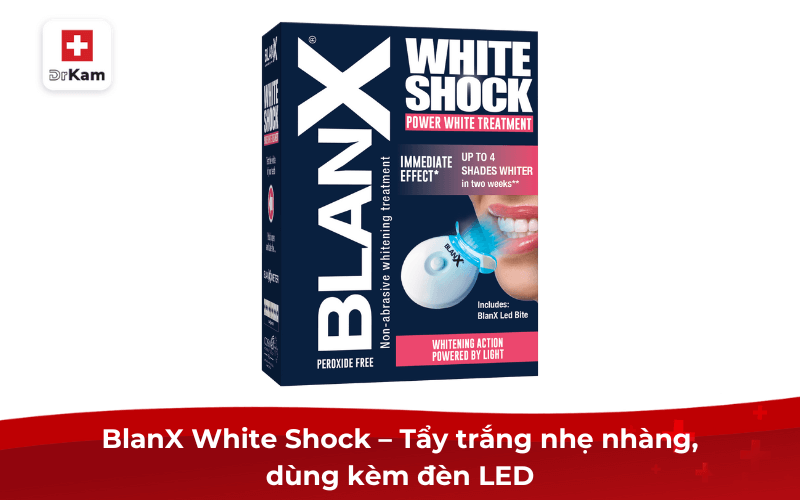BlanX White Shock – Tẩy trắng nhẹ nhàng, dùng kèm đèn LED