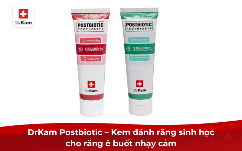 Top 10 Kem đánh răng chống ê buốt tốt hiện nay được bác sĩ khuyên dùng 8 DrKam Postbiotic – Kem đánh răng sinh học cho răng ê buốt nhạy cảm