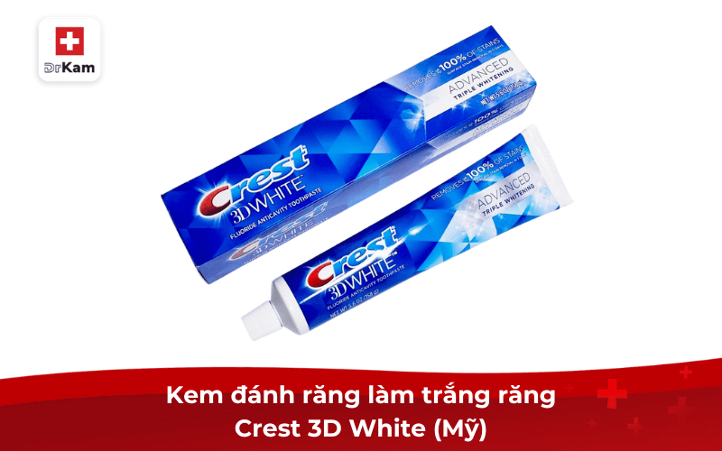 Kem đánh răng làm trắng răng Crest 3D White (Mỹ)