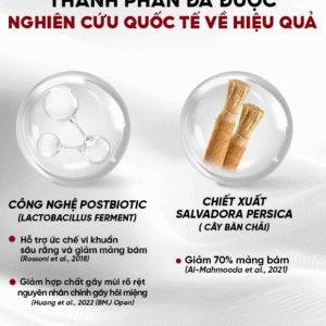 Combo 3 nước súc miệng DrKam Postbiotic 450ml 13 01 3 3