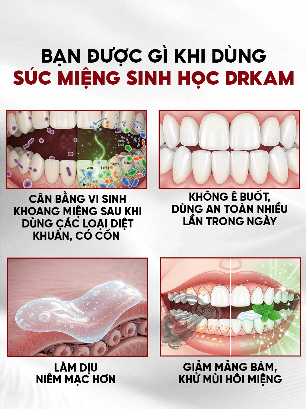 Combo 3 nước súc miệng DrKam Postbiotic 450ml 6 Combo 3 nước súc miệng DrKam Postbiotic 450ml - Ảnh 6
