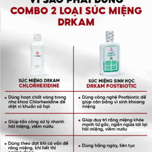 Combo 3 nước súc miệng DrKam Postbiotic 450ml 9 08 2 3