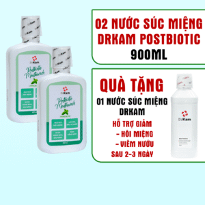 Combo 2 nước súc miệng DrKam Postbiotic 450ml