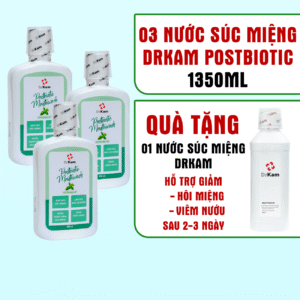 Combo 3 nước súc miệng DrKam Postbiotic 450ml