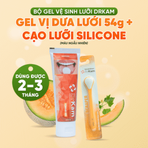 Alternative view of Bộ gel cạo lưỡi sinh học DrKam vị dưa lưới 54g
