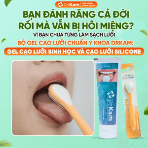 Bộ gel cạo lưỡi sinh học DrKam vị bạc hà 54g