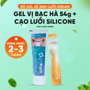 Alternative view of Bộ gel cạo lưỡi sinh học DrKam vị bạc hà 54g
