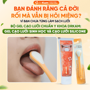 Bộ gel cạo lưỡi sinh học DrKam vị dưa lưới 54g