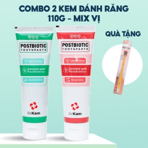 Combo 2 Kem Đánh Răng Sinh Học DrKam Postbiotic 110G