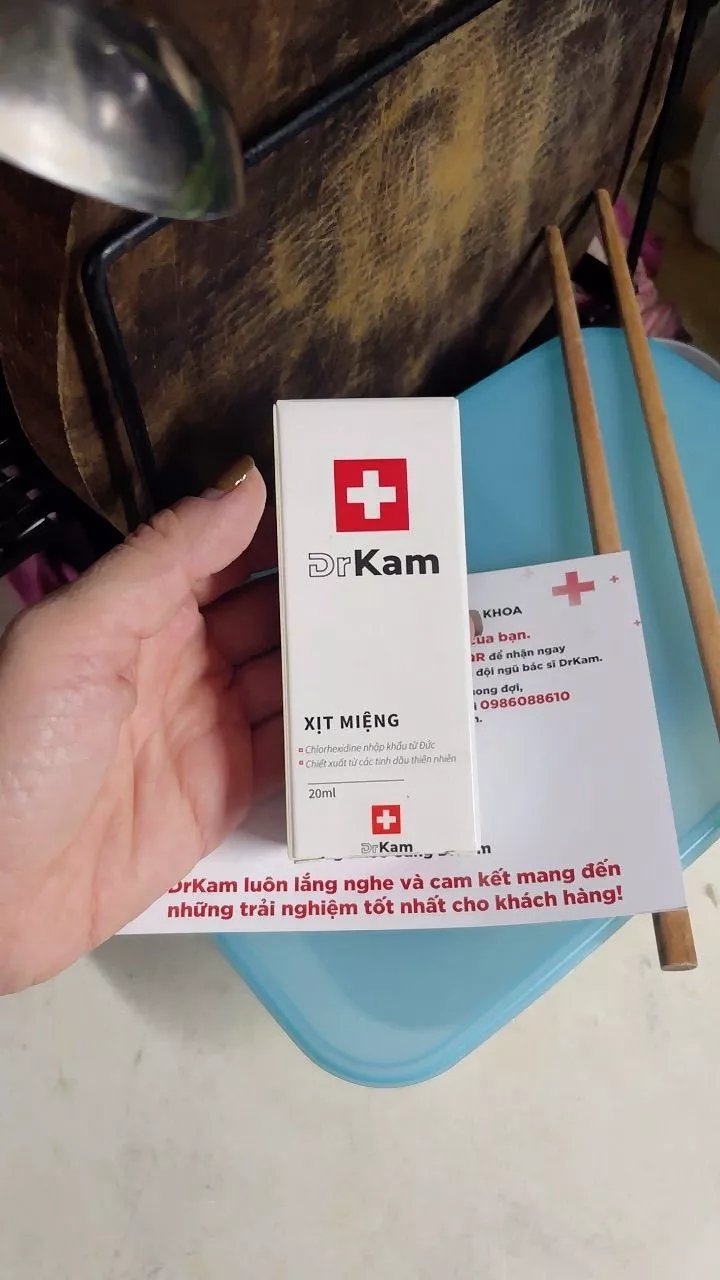 Hình ảnh khách hàng đánh giá sản phẩm DrKam Nước Súc Miệng Chuẩn Y Khoa